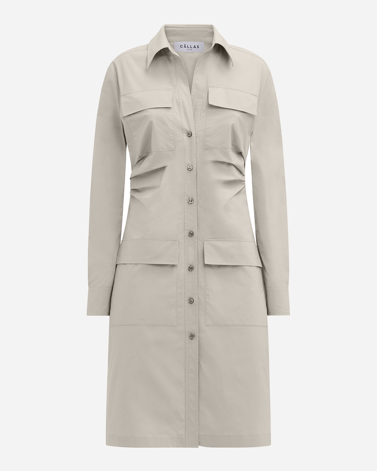 Marrakech Pleated Stretch Cotton Shirtdress