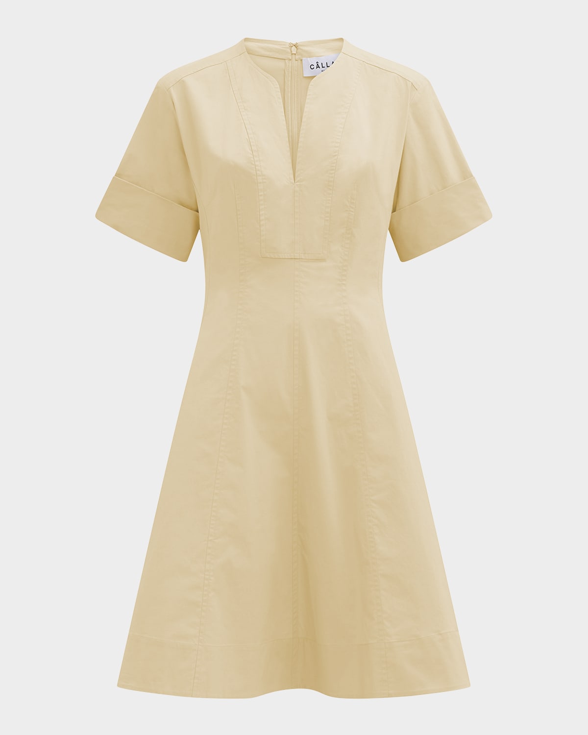 Sora Topstitched A-Line Dress
