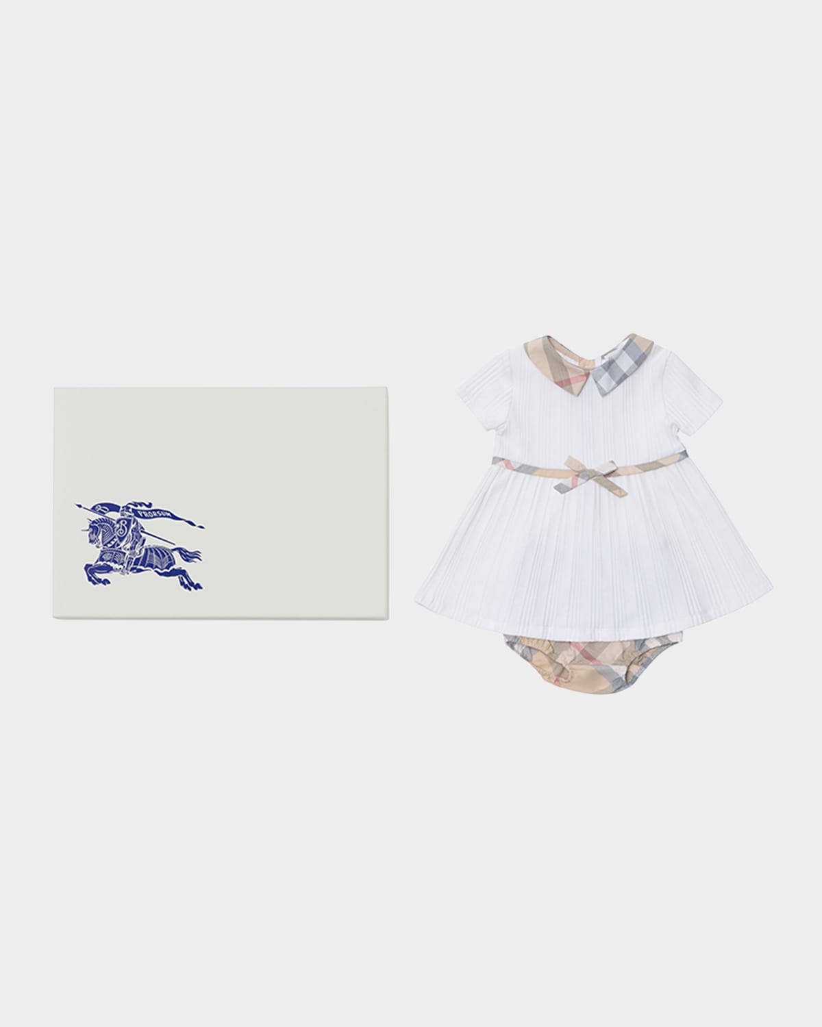 Burberry Girl's Orla Dress & Bloomers Gift Set In White