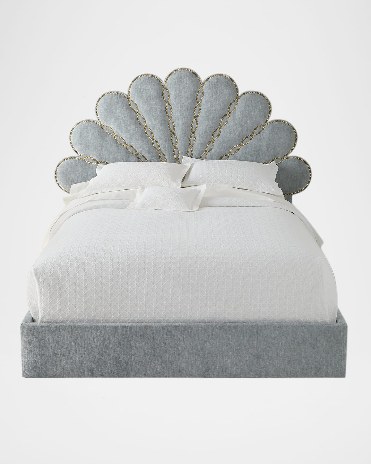 Haute House Rosette California King Bed In Mineral