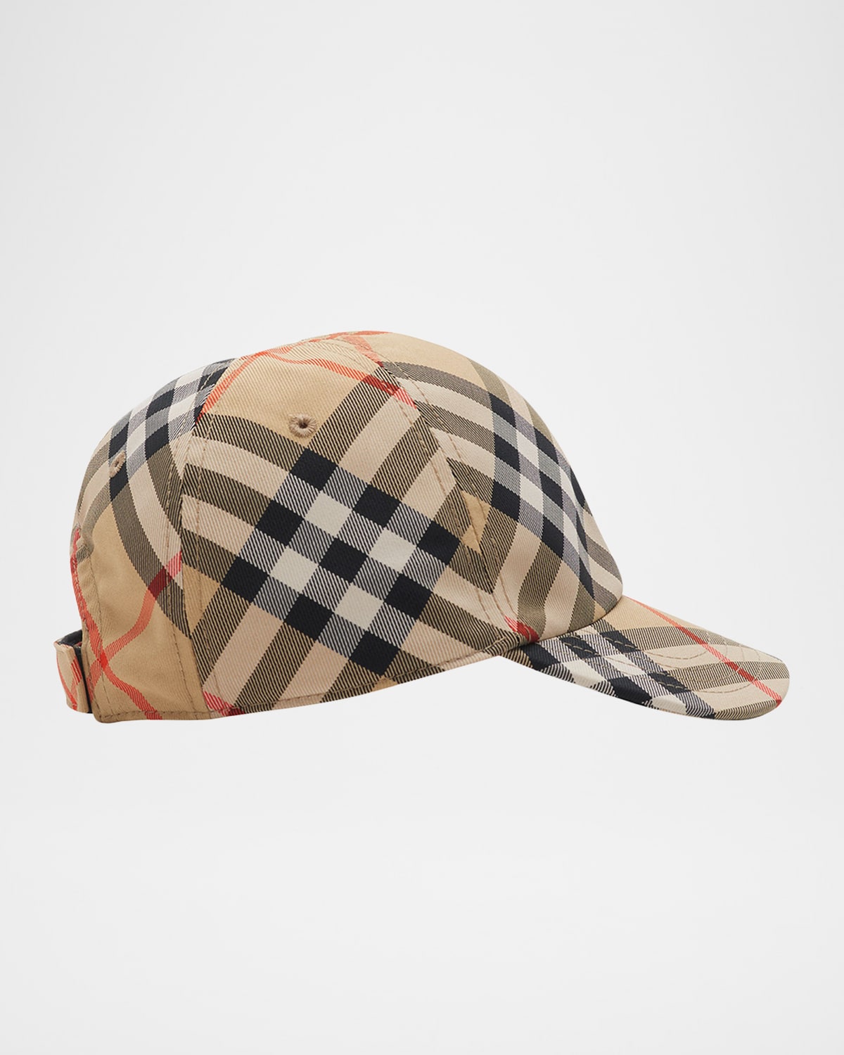 Burberry Kid's Check Baseball Cap In Sand Ip Check