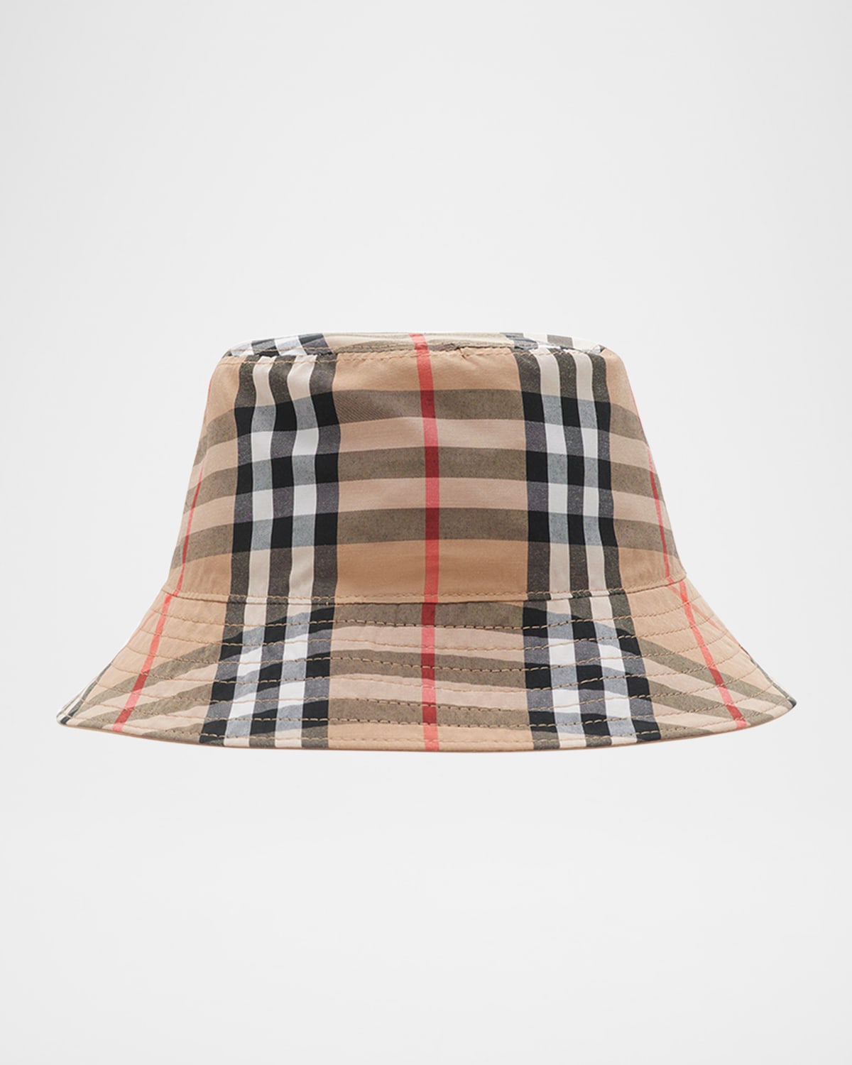 Burberry Checkered Pattern Fisherman Hat In Sand Ip Check