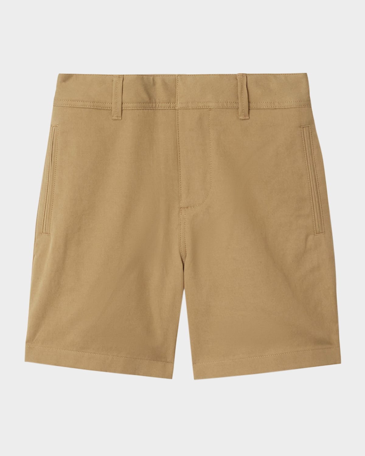 Burberry Boy's Oscar Embroidered Ekd Shorts In Sand