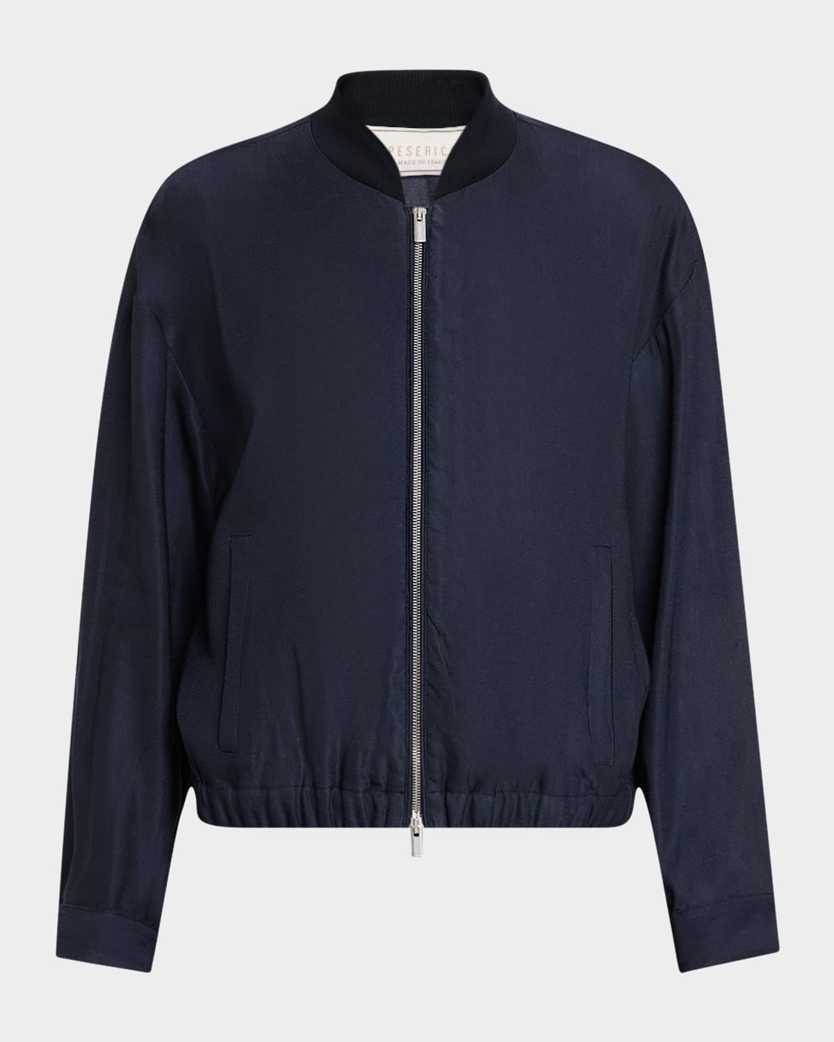 PESERICO ZIP-FRONT TWILL BOMBER JACKET 
