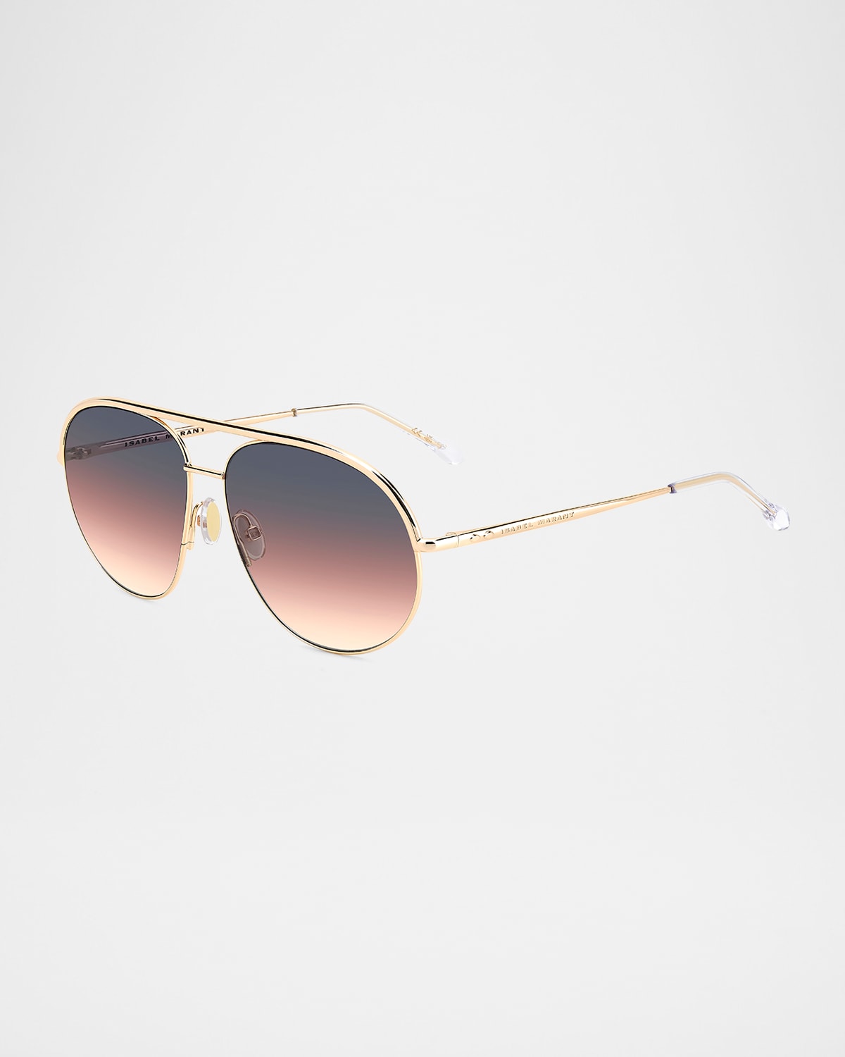 Isabel Marant The In Love Rectangle Sunglasses, 59mm In Pink/rose Gold