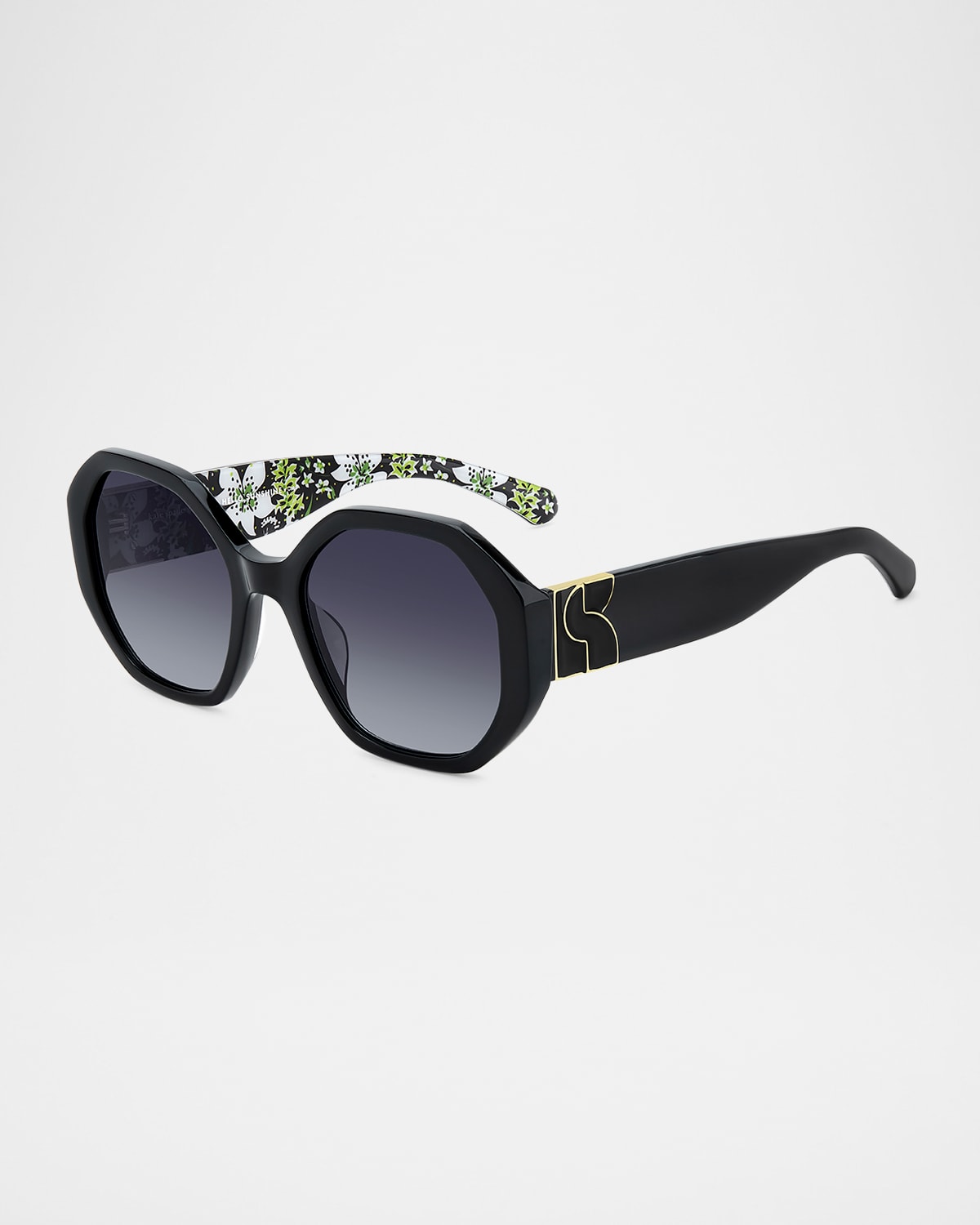 Kate Spade New York Flynnie 54mm Geometric Sunglasses In Black