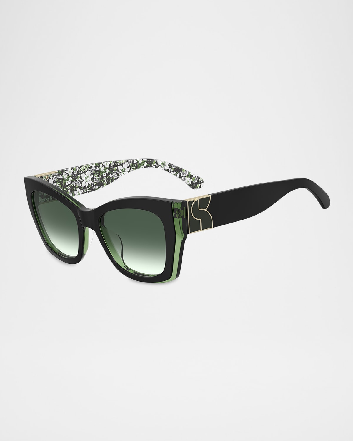 Kate Spade New York Jayda 53mm Gradient Cat Eye Sunglasses In Green