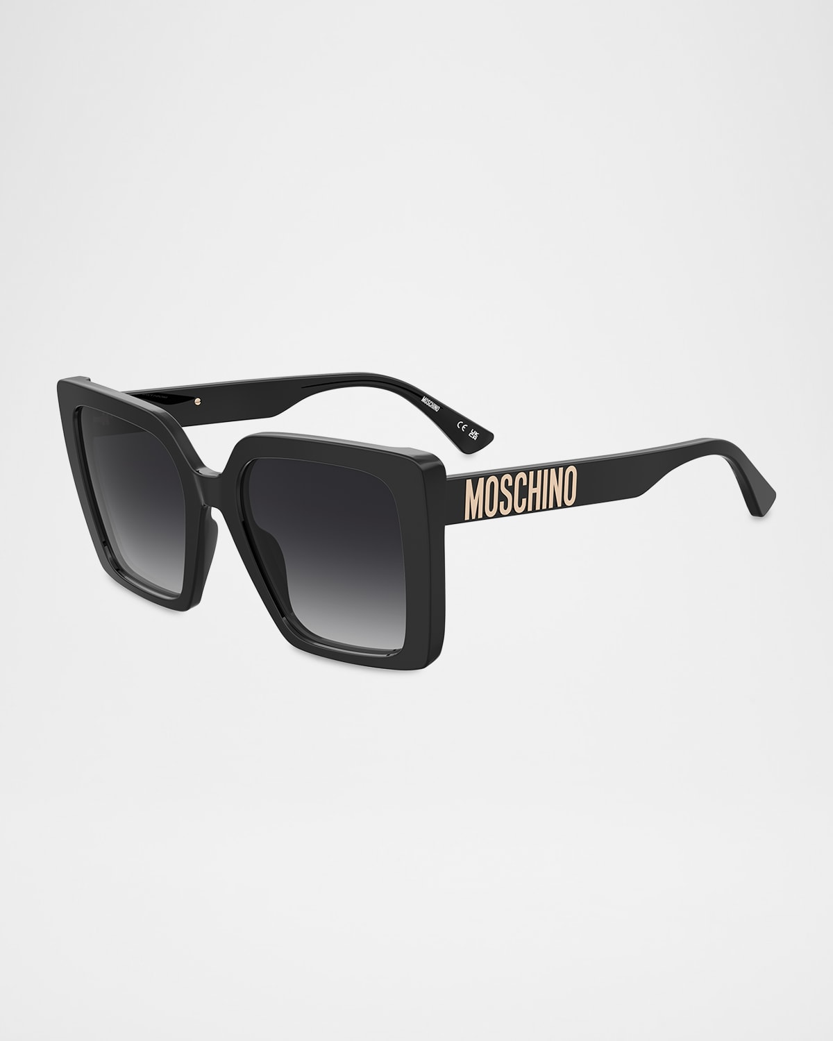 Logo Acetate Square Sunglasses