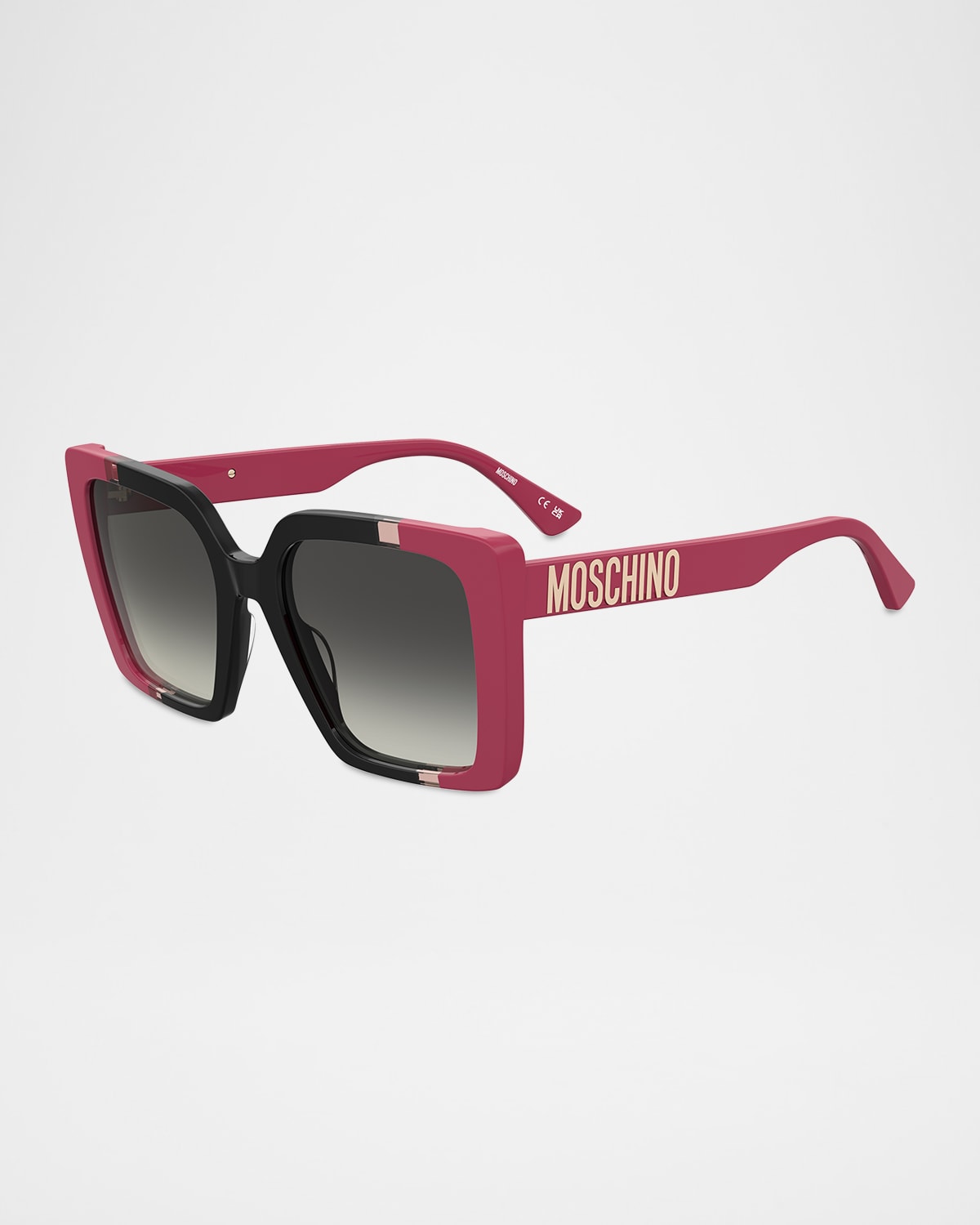 Logo Acetate Square Sunglasses