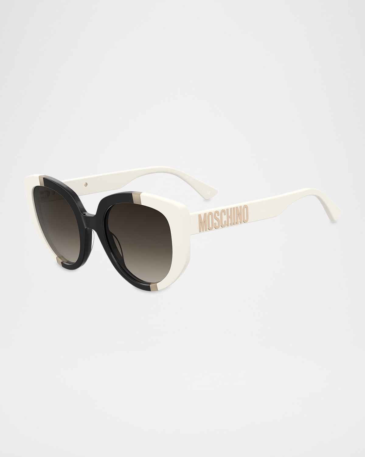 Moschino Acetate Cat-eye Sunglasses In White