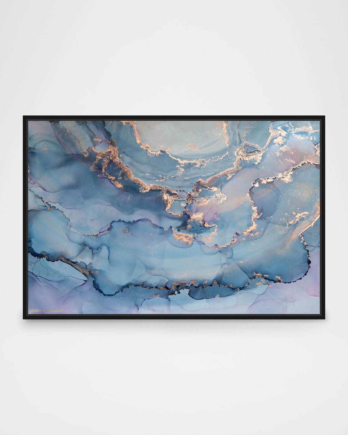 The Oliver Gal Artist Co. Glitter Enthusiast Alli Framed Giclee Wall Art In Blue