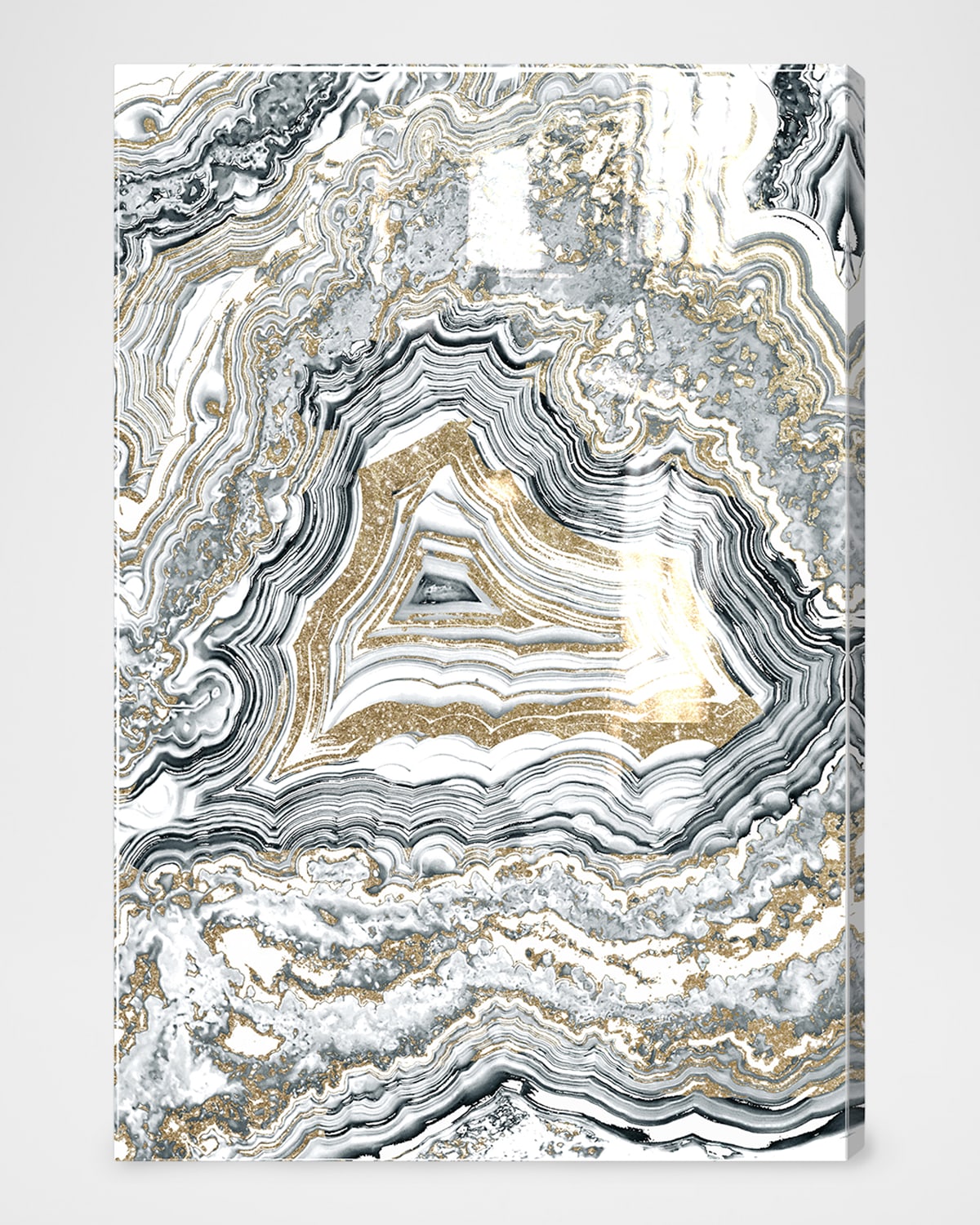 The Oliver Gal Artist Co. Healing Grey Quartz Gallery-wrapped Giclee In White