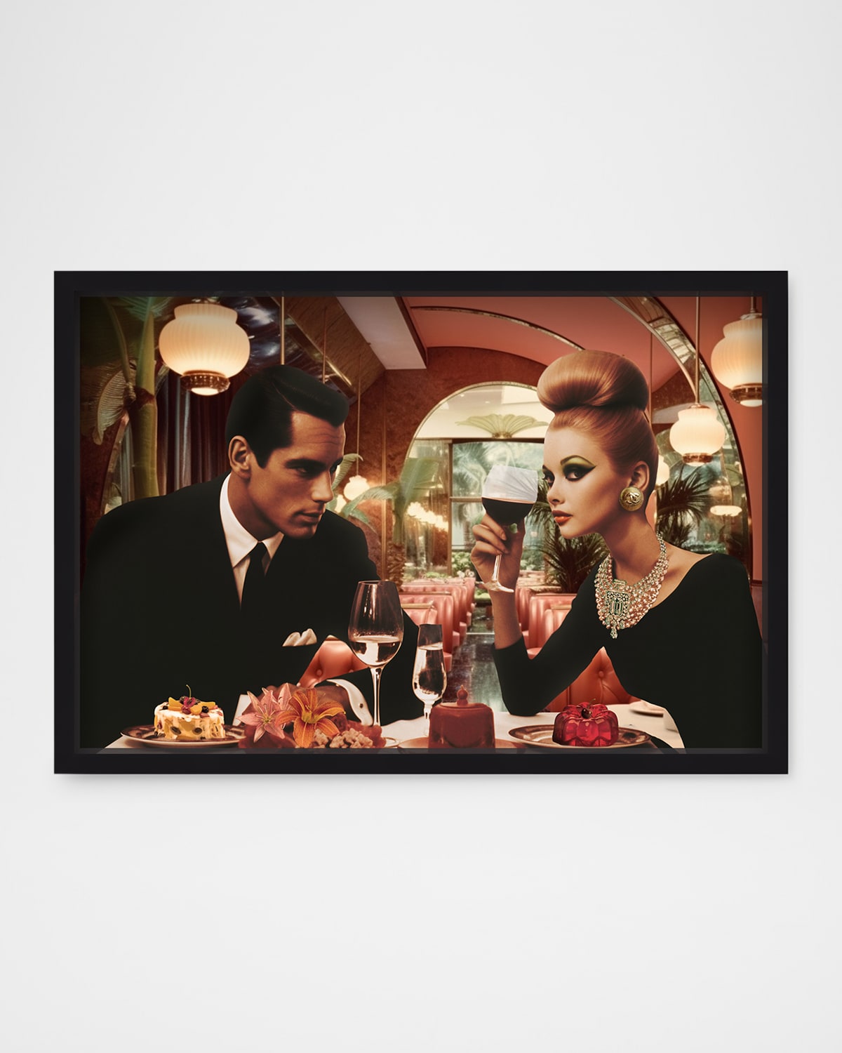 The Oliver Gal Artist Co. Elegant Evening Pair Framed Wall Art Print In Pink