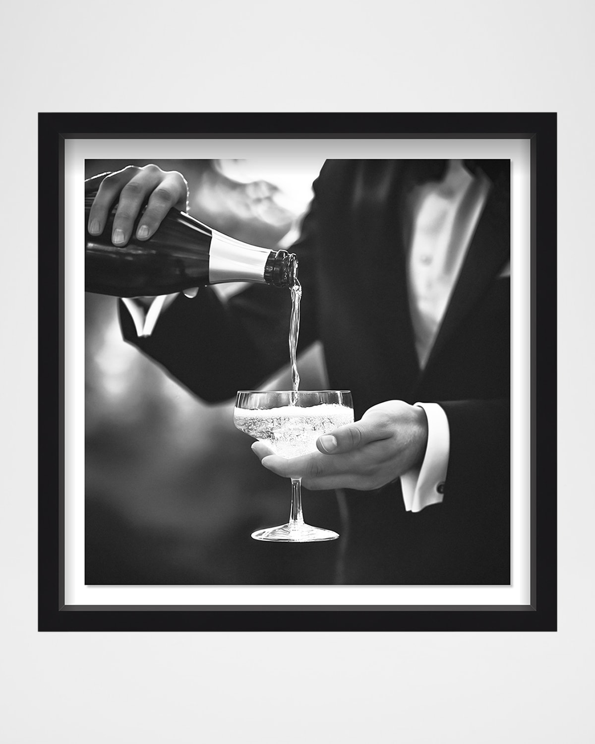 The Oliver Gal Artist Co. Champagne Sir Framed Wall Art Print In Black