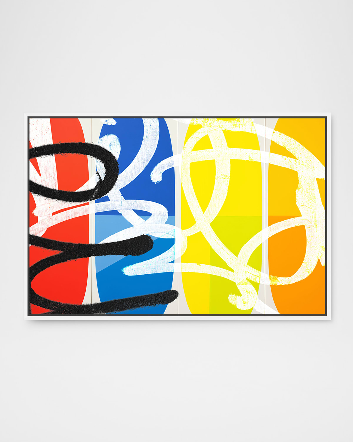 The Oliver Gal Artist Co. Mondrian Graffiti Framed Giclee In Multi