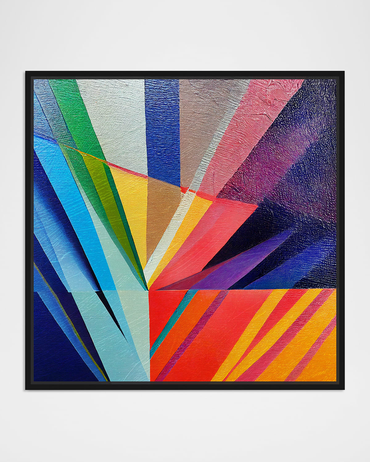 The Oliver Gal Artist Co. Tied Geos Framed Giclee In Multi