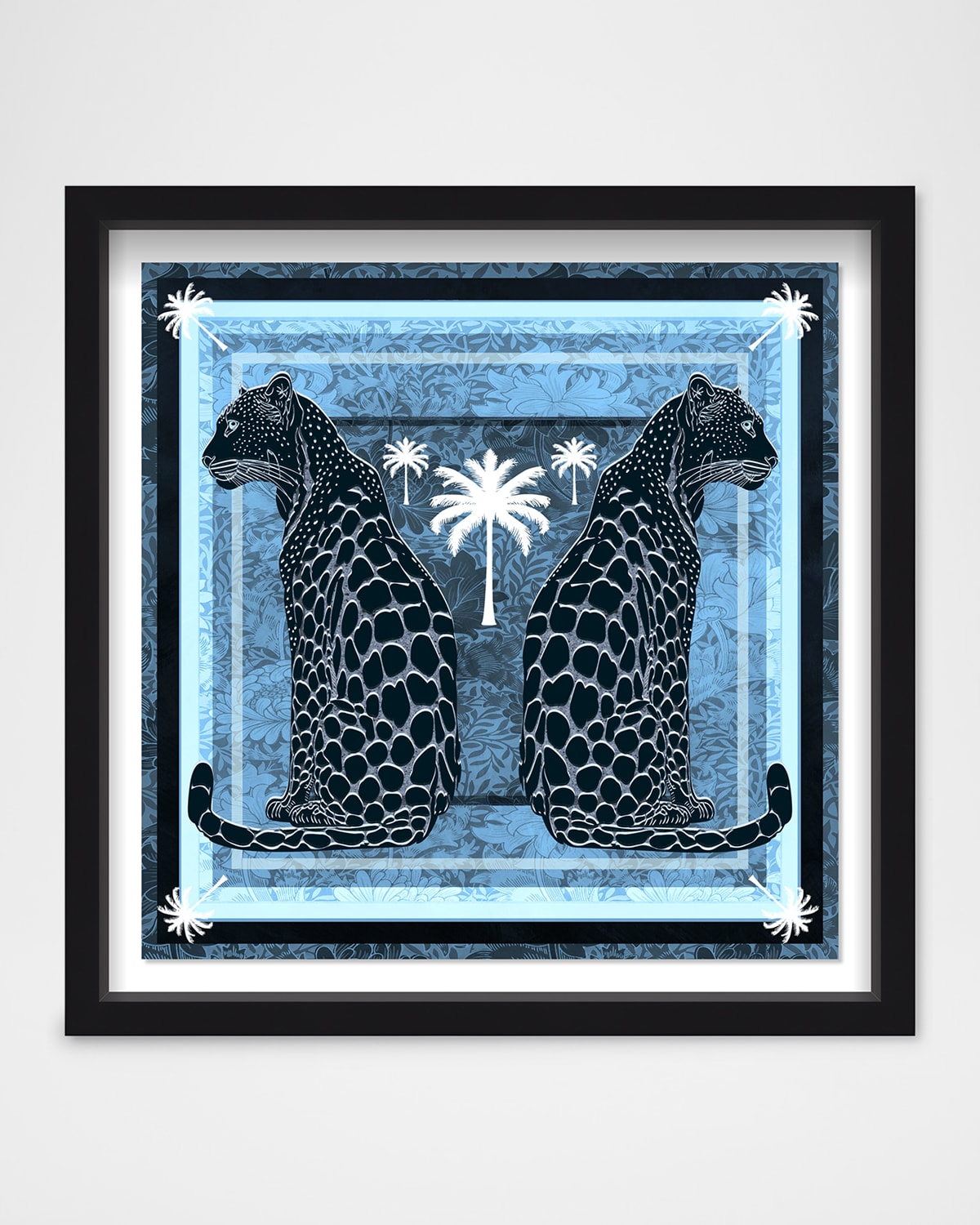 The Oliver Gal Artist Co. Casablanca Leopardo Framed Art Print In Blue