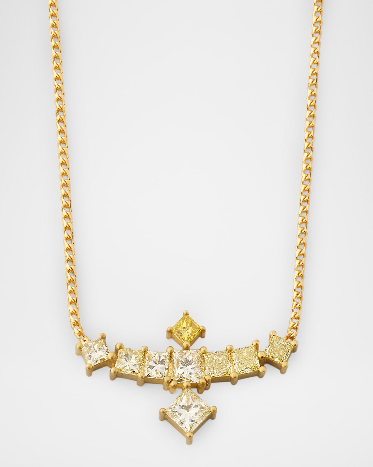 18K Yellow Gold Yellow Diamond Thunderbird Choker Necklace