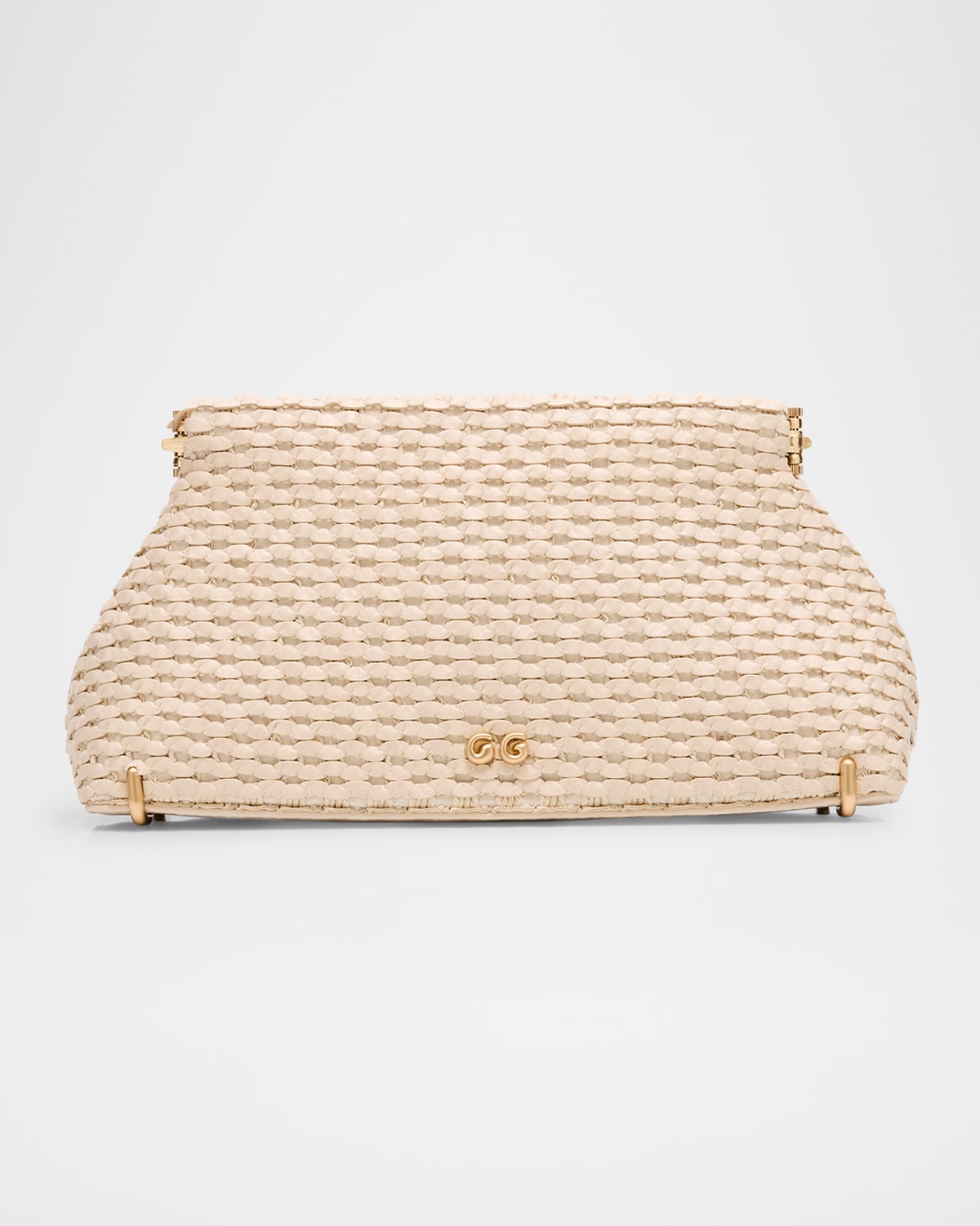 Shop Cult Gaia Lillia Mini Woven Clutch Bag In Off White