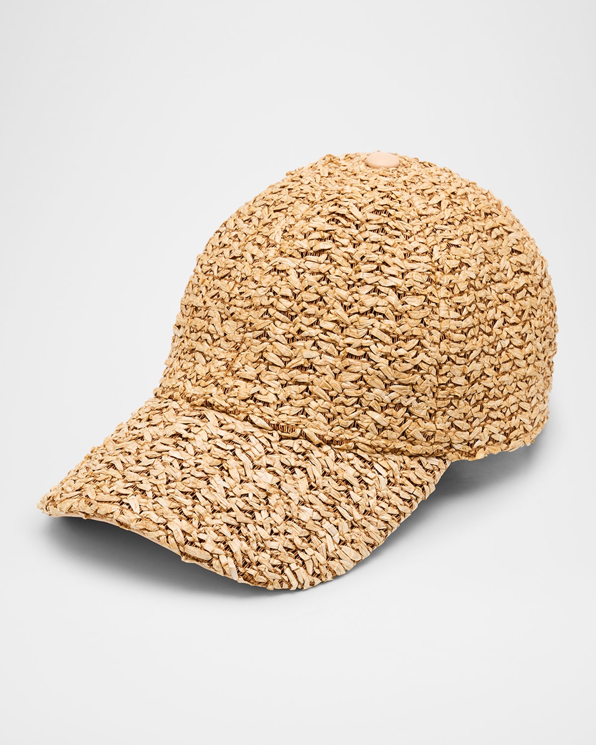Shop Cult Gaia Frankie Raffia Baseball Cap In Toasted Natural