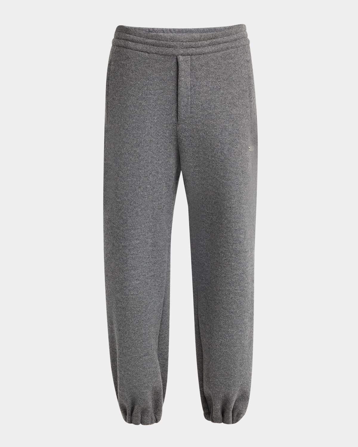Alexander Mcqueen Men's Double-face Jersey Sweatpants In Blackmulti