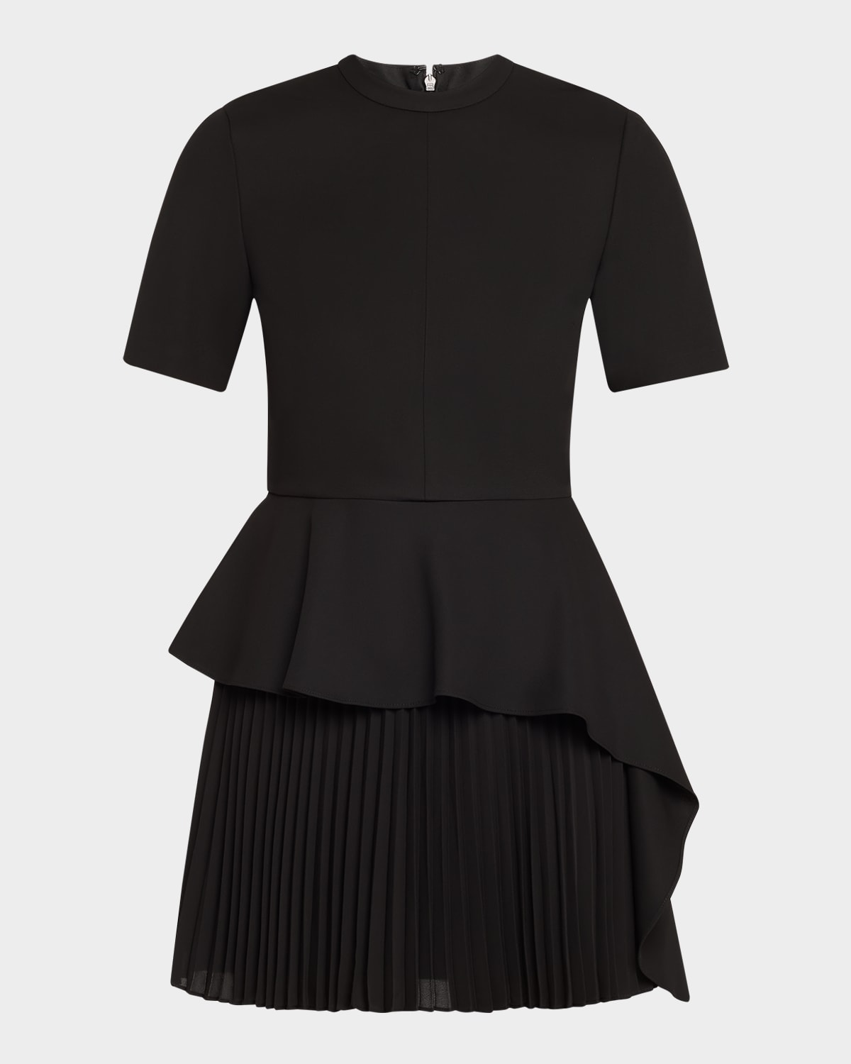 Simkhai Kenny Short Sleeve Bubble Mini Dress Black In Black