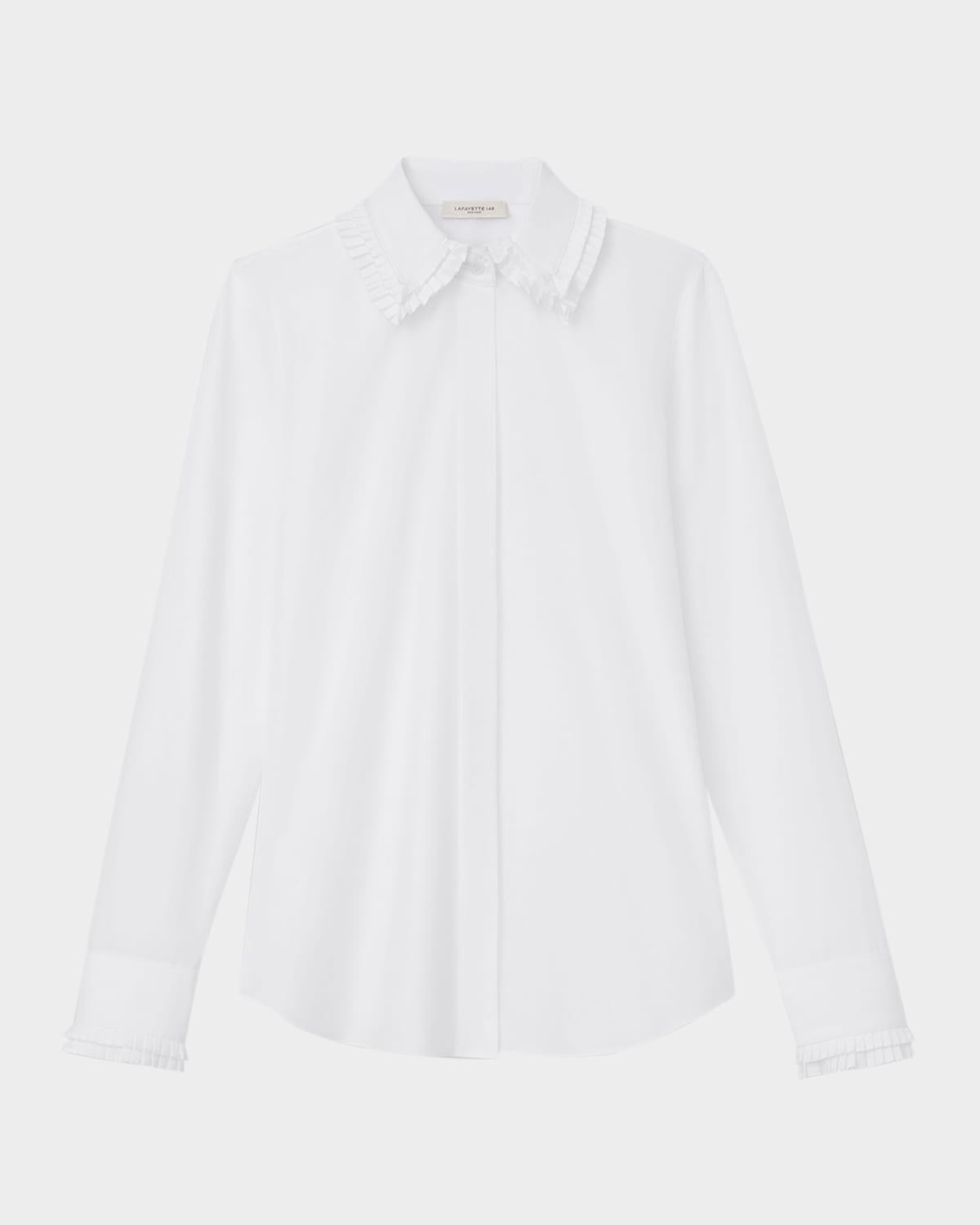 Button-Down Pintuck Cotton Shirt
