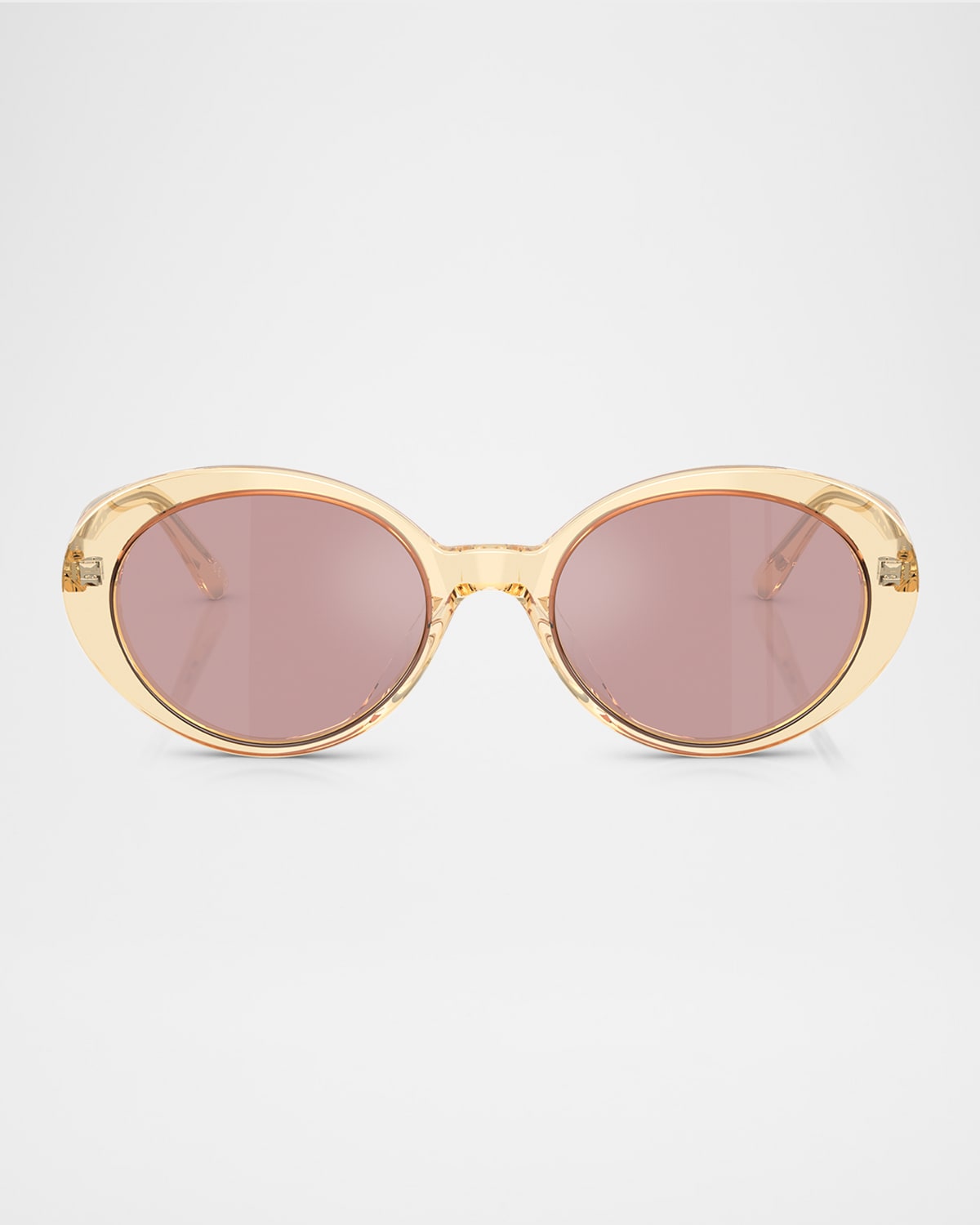Oliver Peoples Transparent Round-frame Sunglasses In Pink