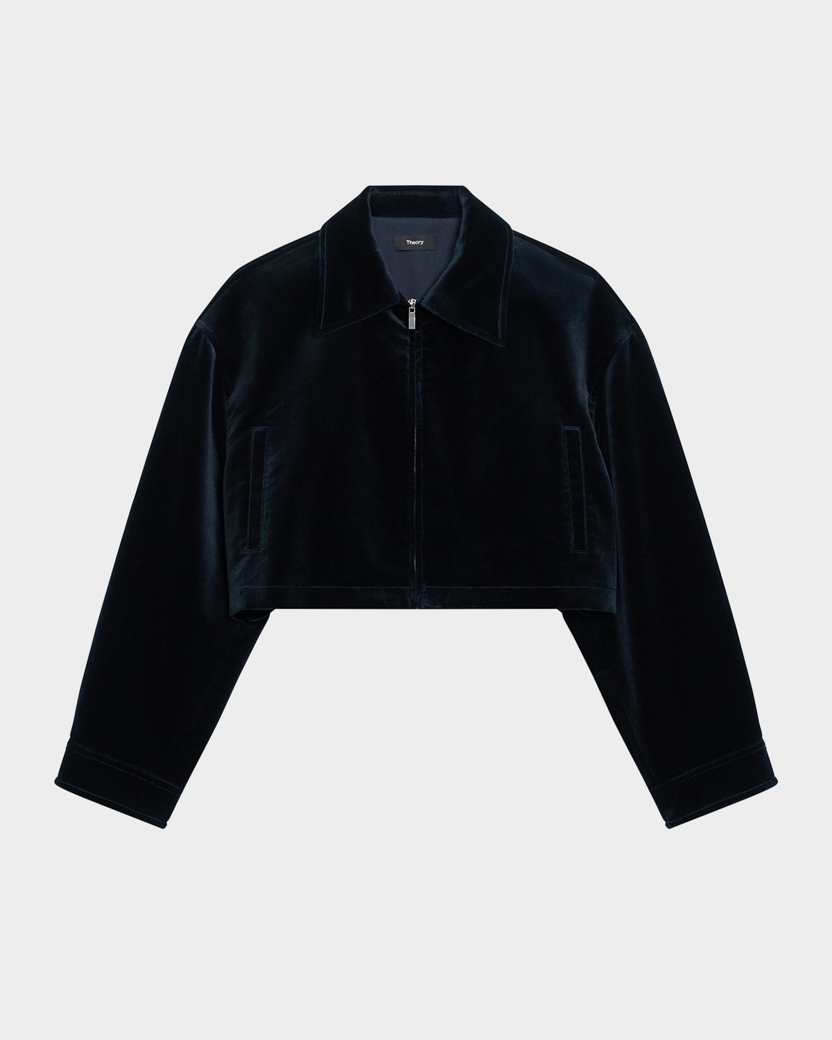 Theory A-line Jacket In Velvet In Baltic