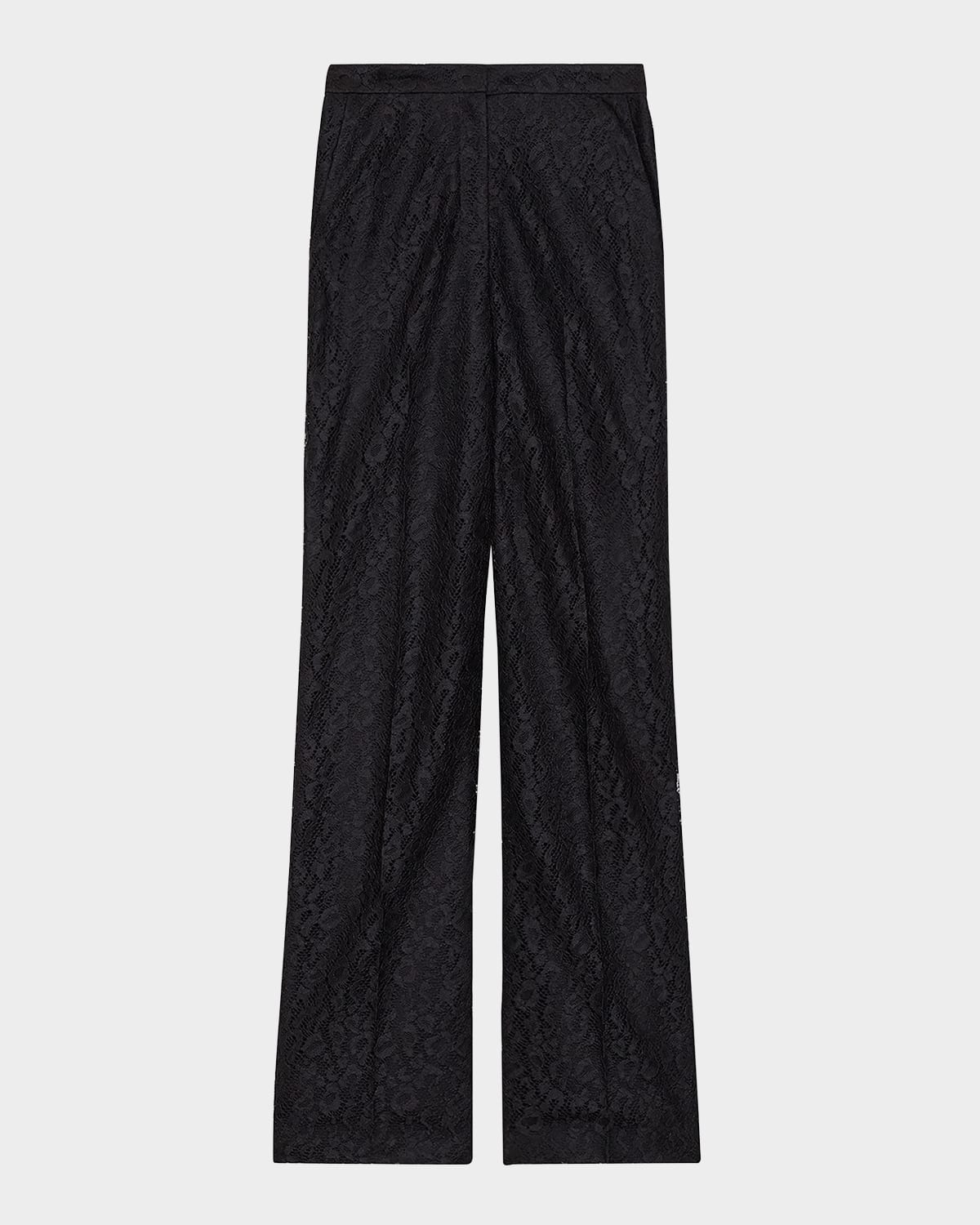 Theory Leopard Lace Clean Pants In Black