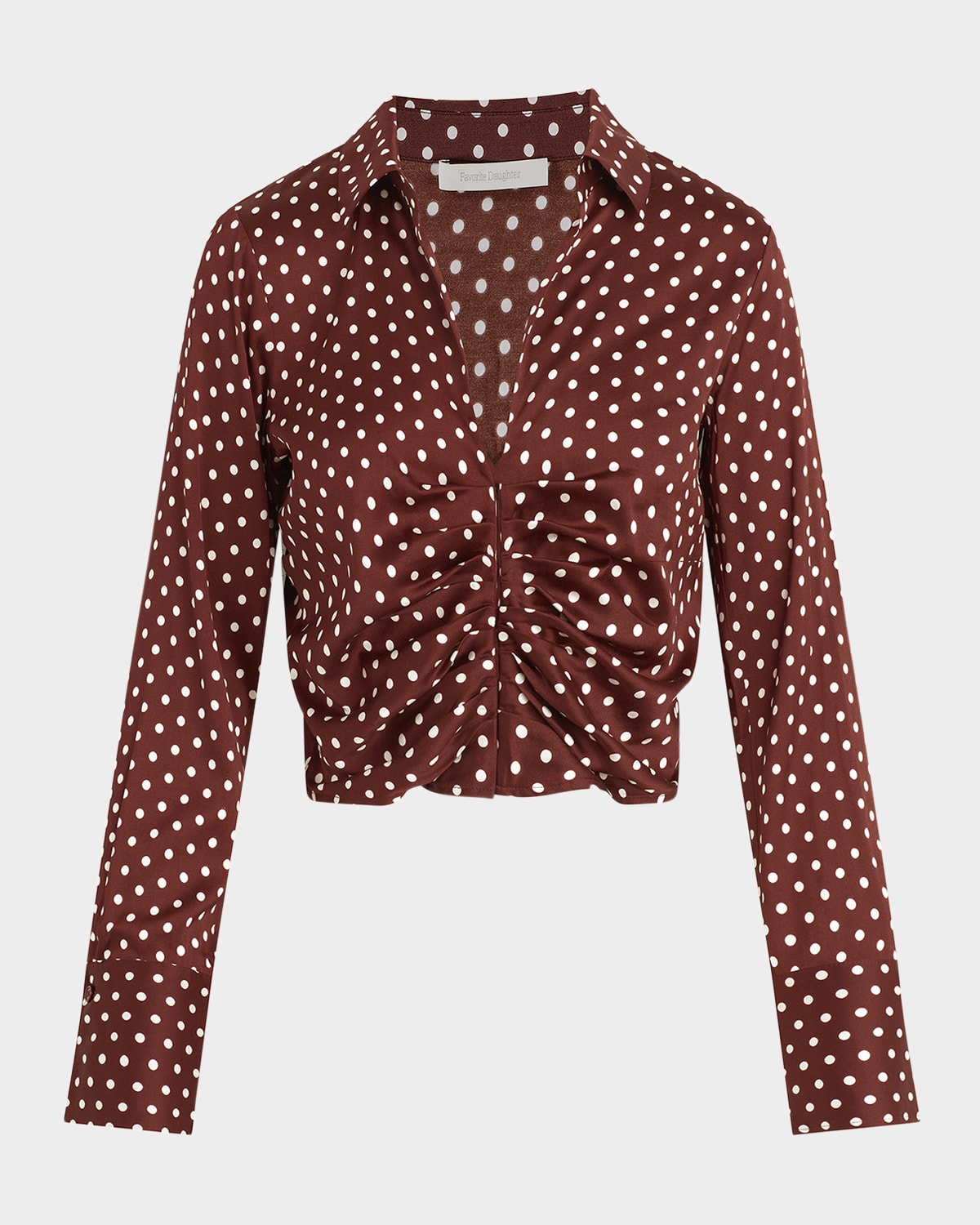 Favorite Daughter The Ruby Polka Dot Top In Sangria Ditsy Dot