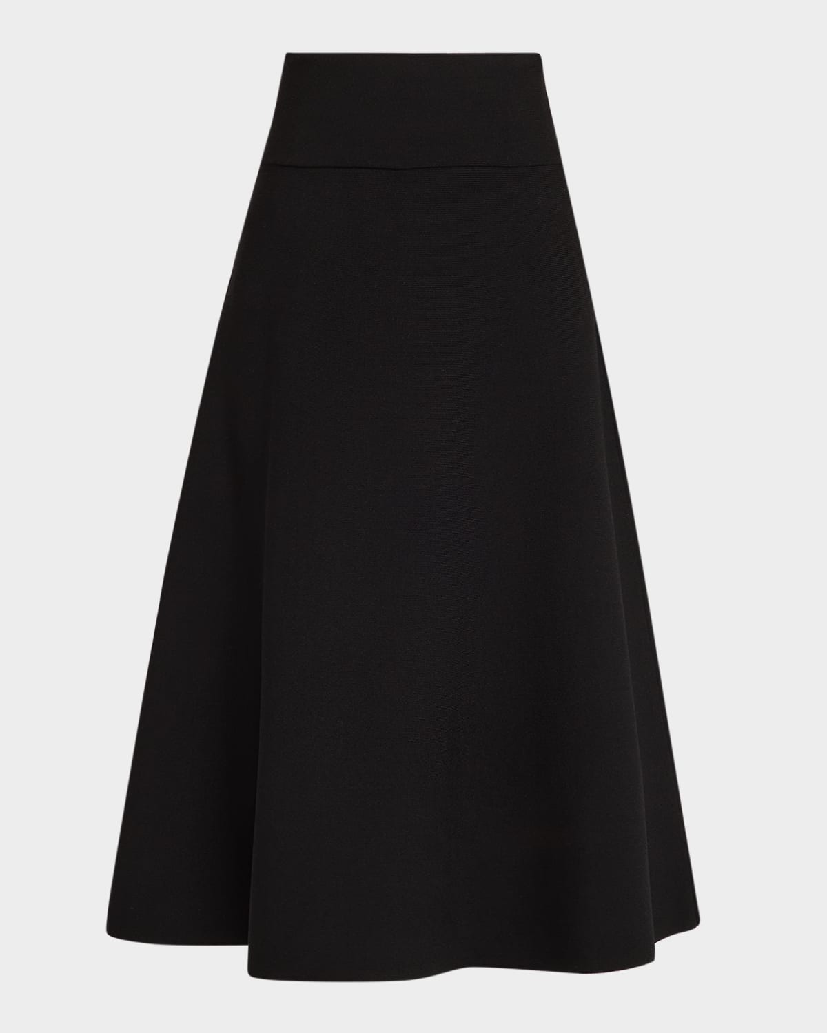 Co Knit A-line Midi Skirt In Black