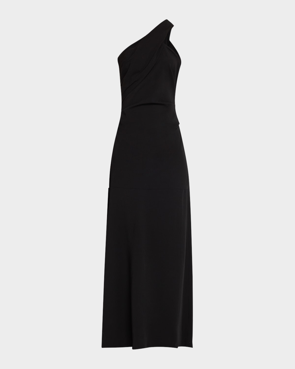 Twisted Knot One-Shoulder Maxi Dress