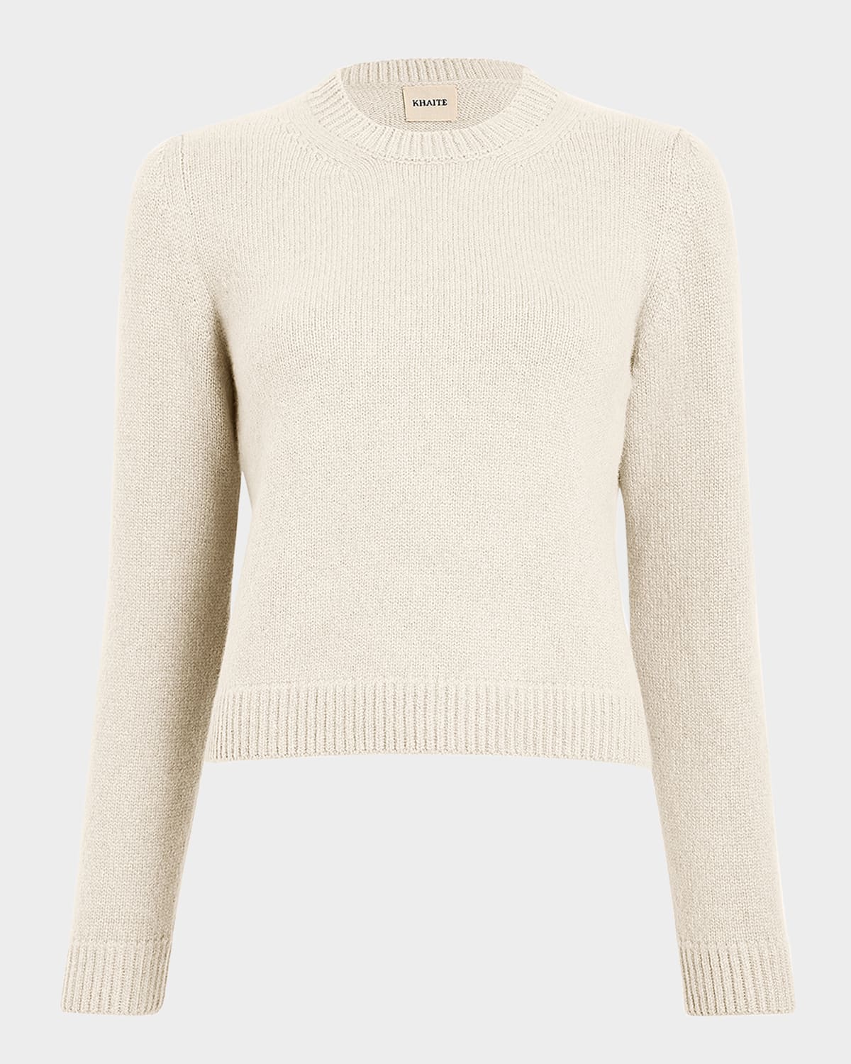 Khaite Leta Cashmere Crewneck Sweater In Glaze
