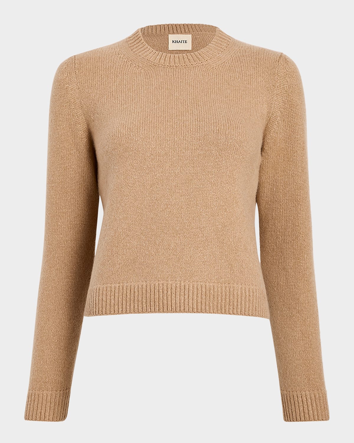 Khaite Leta Cashmere Crewneck Sweater In Brown