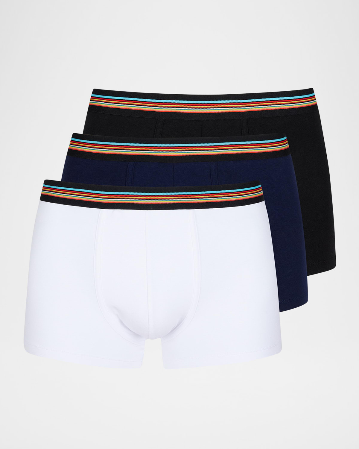 PAUL SMITH MEN'S SIGNATURE STRIPE WAISTBAND 3-PACK BOXER BRIEFS 