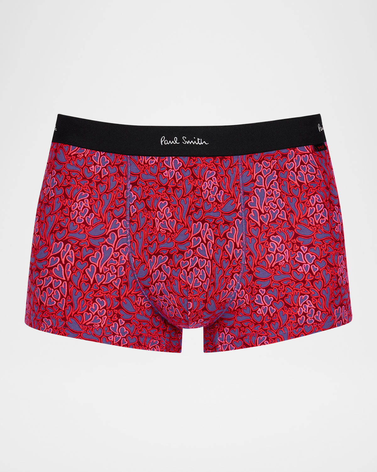 PAUL SMITH MEN'S WIBBLY HEART ORGANIC COTTON BOXER BRIEFS 