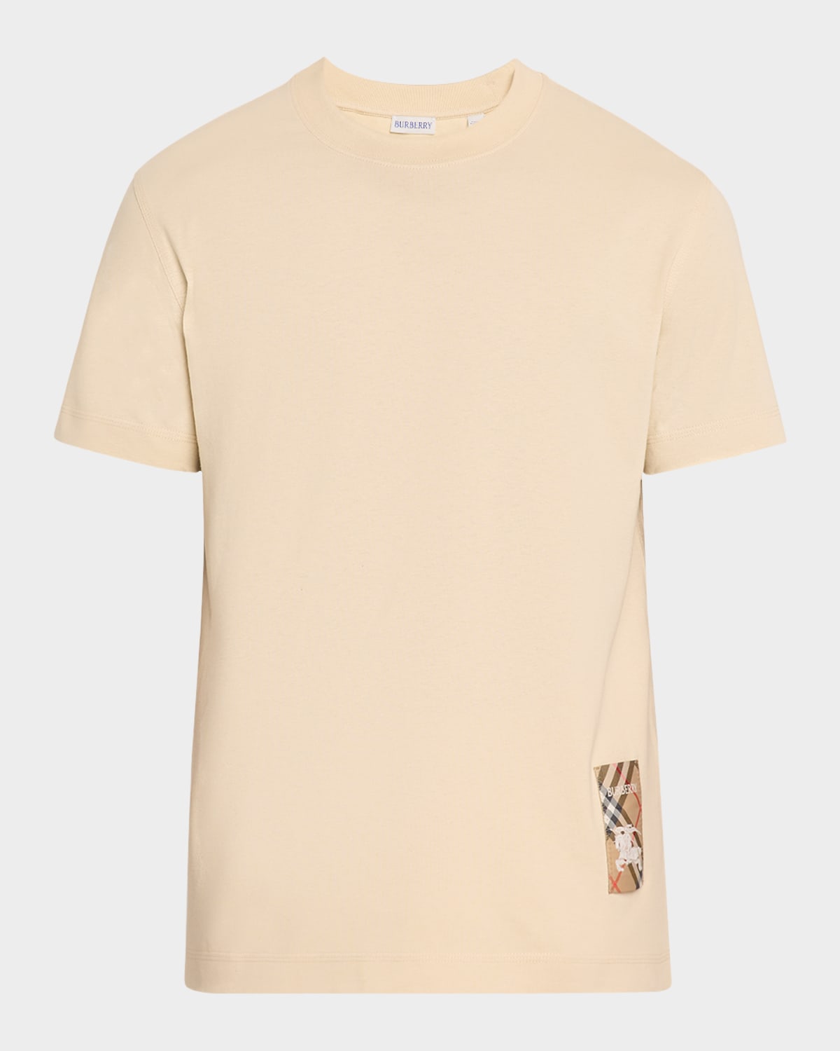 BURBERRY MEN'S CHECK LABEL T-SHIRT 