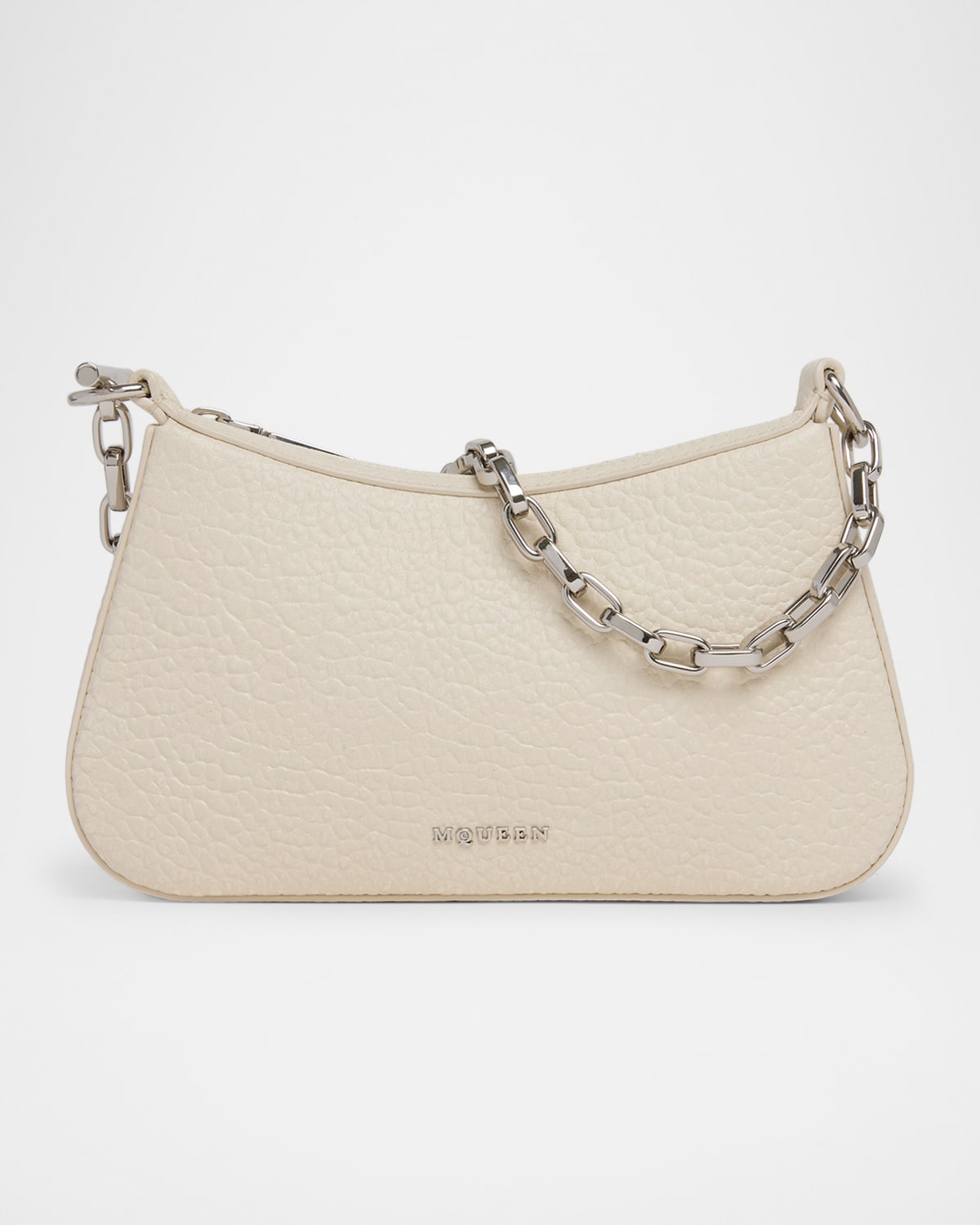 Alexander Mcqueen T-bar Sling Pouch In Ivory/gold