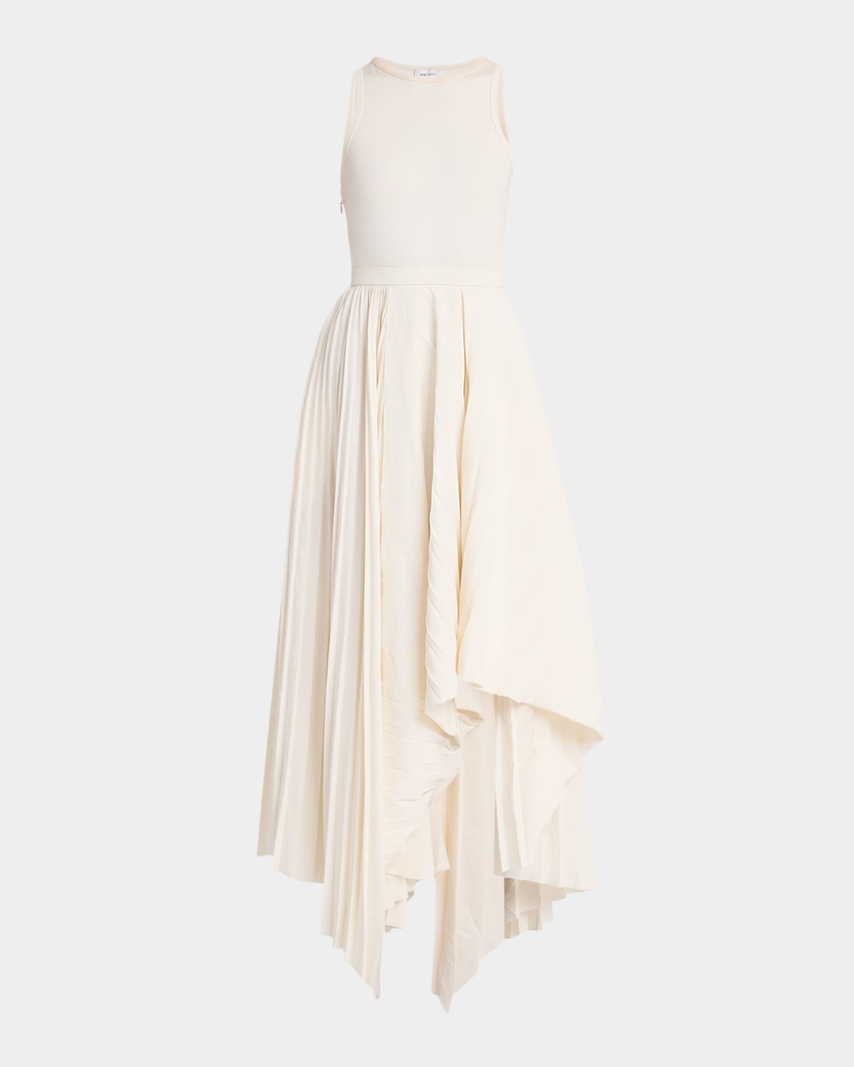 Alexander Mcqueen Mcqueen Asymmetrical Dress In Natural