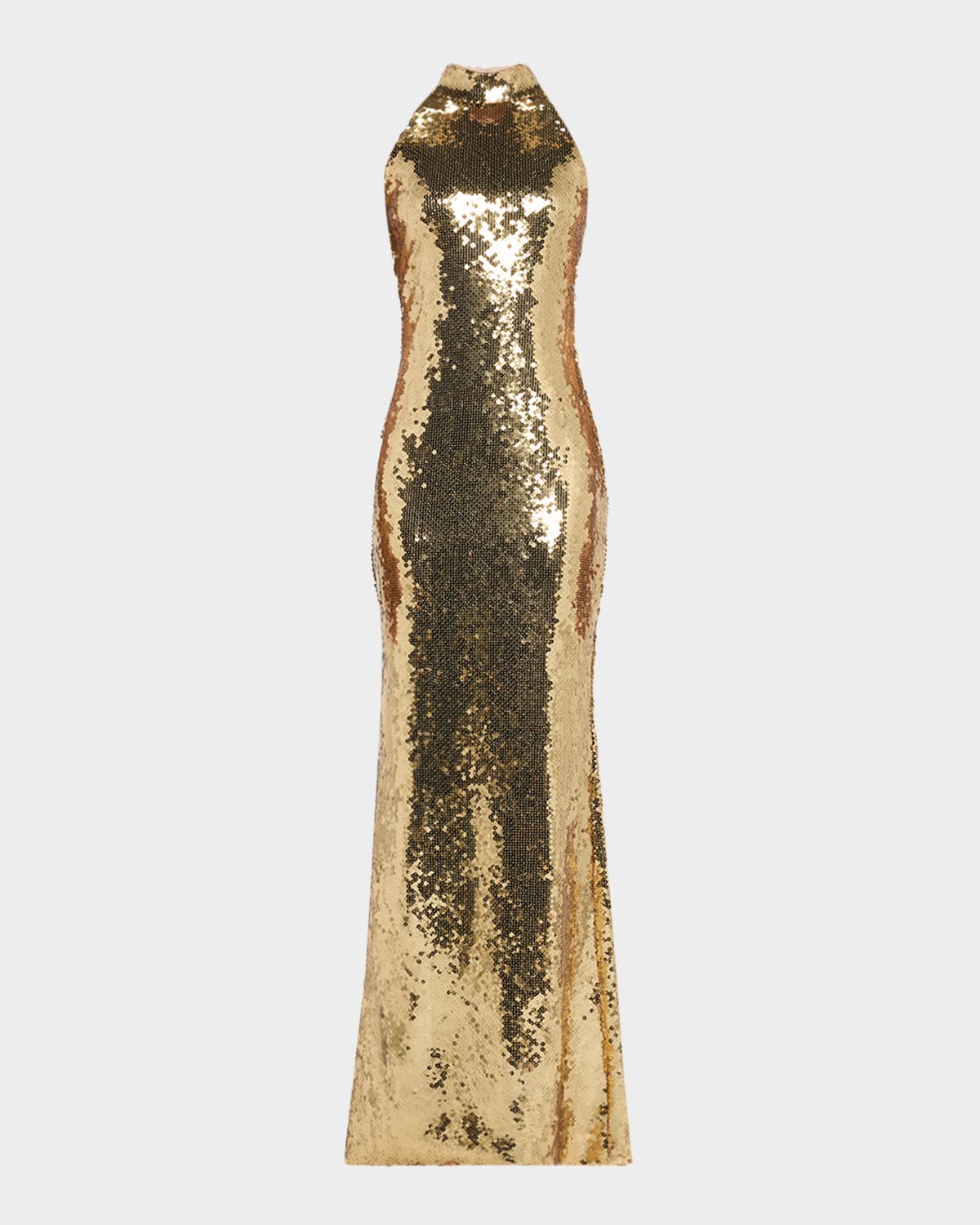 Sequined Halter Gown