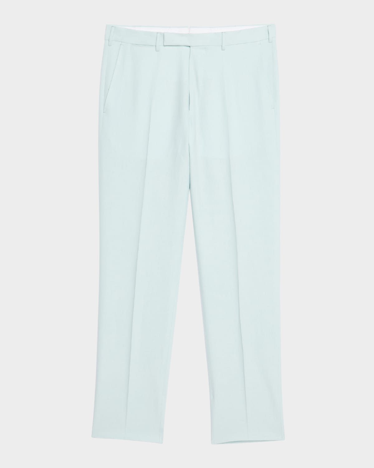 Zegna Men's Oasi Lino Flat-front Trousers In Multi