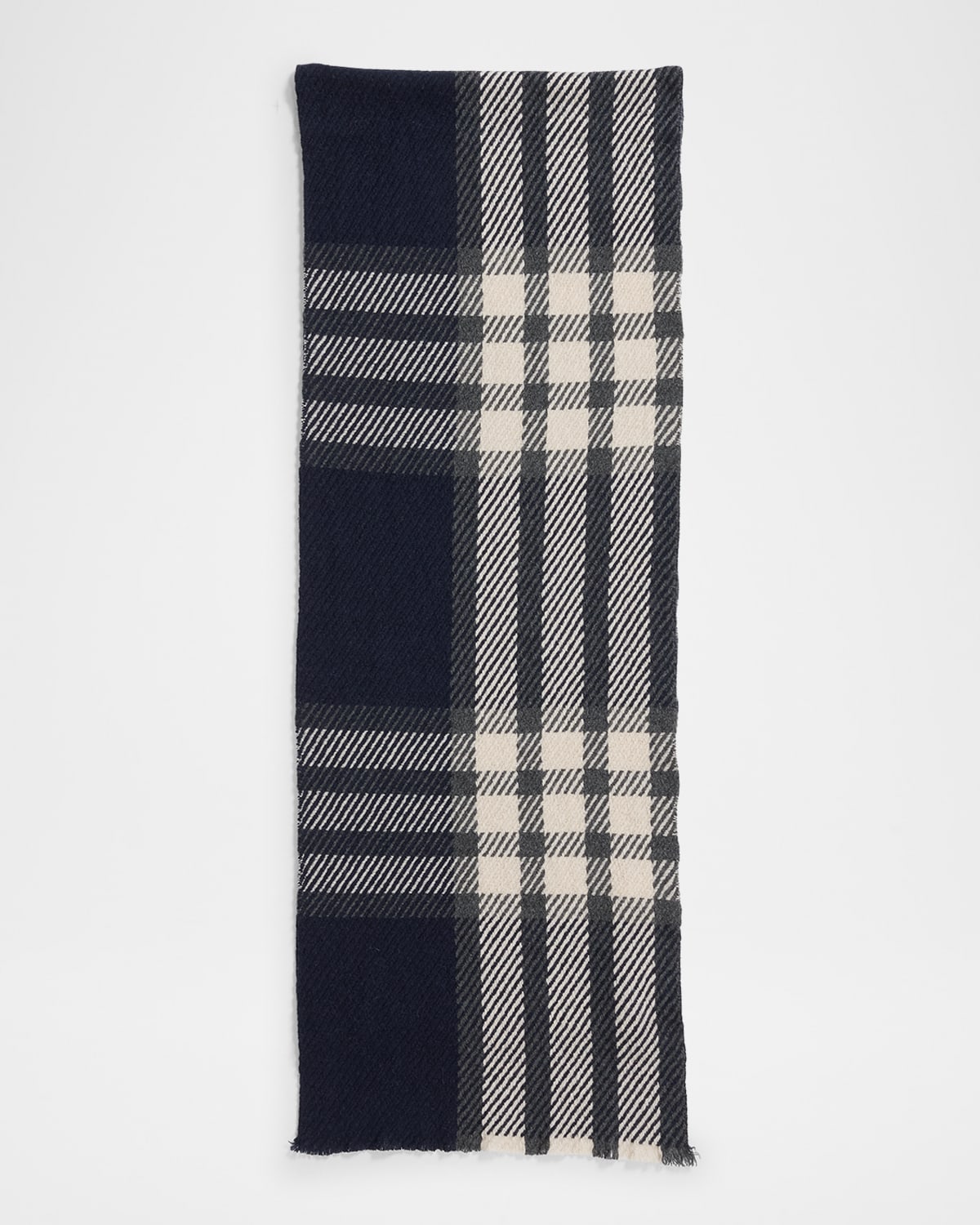 Check-Print Cashmere Scarf
