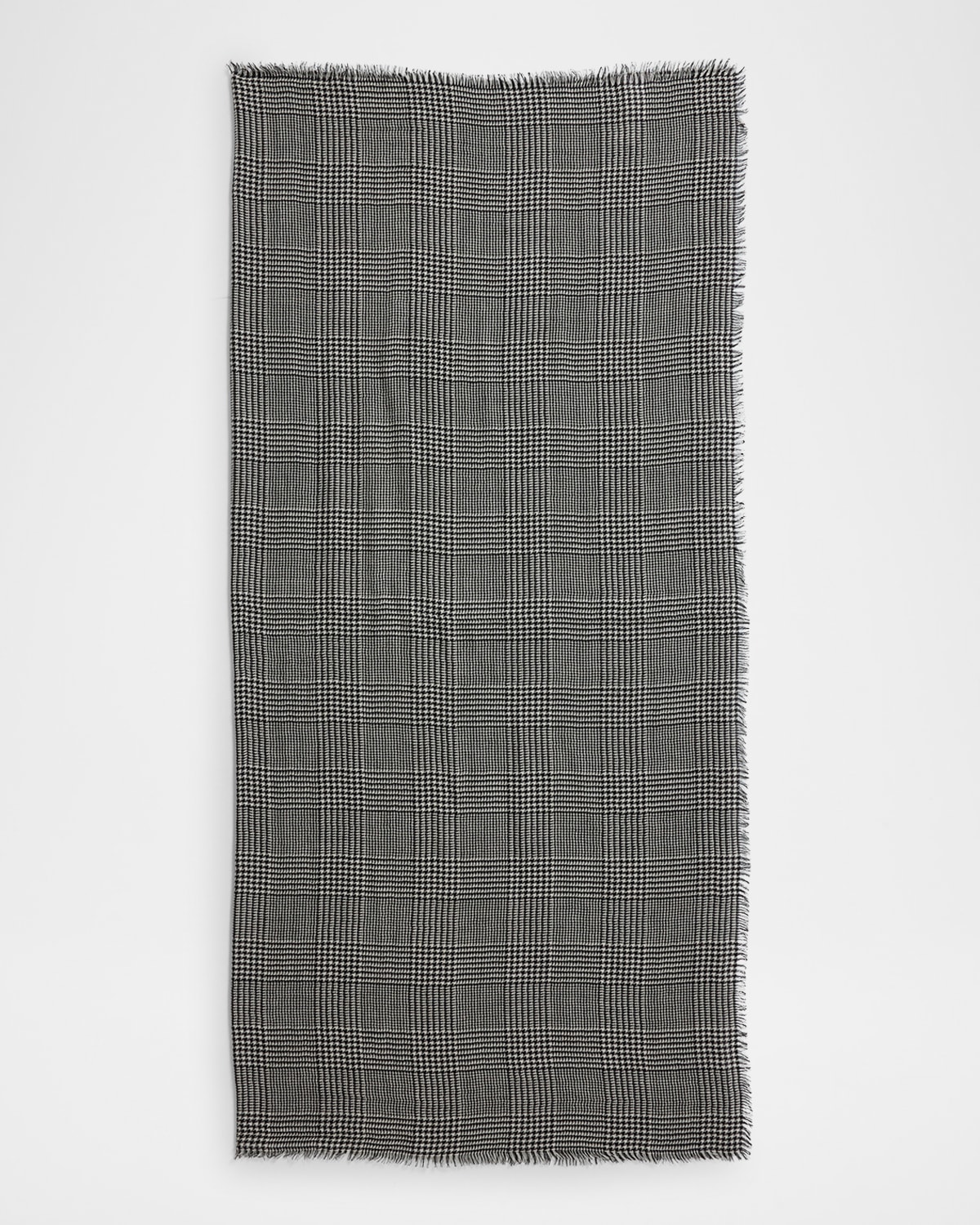 Houndstooth-Print Cashmere Scarf