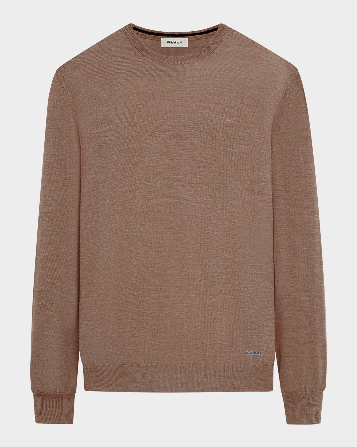 Bugatchi Scott Crewneck Merino Wool Sweater In Tobacco