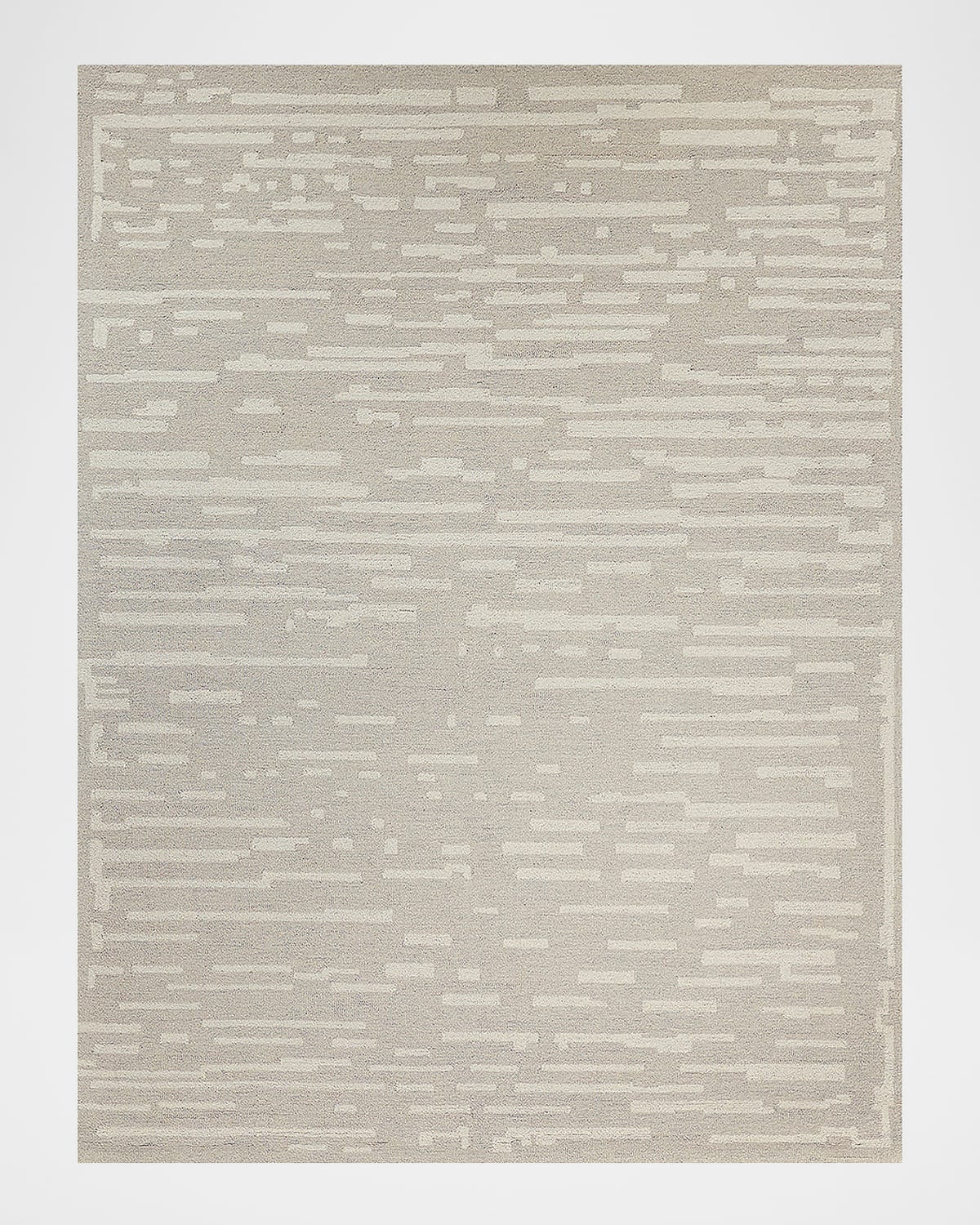 Exquisite Rugs Carmel Hand-tufted Rug In Silver/ivory