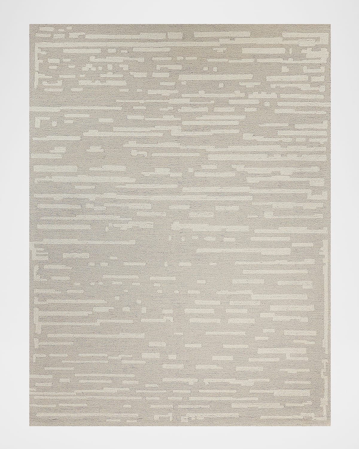 Exquisite Rugs Carmel Hand-tufted Rug In Silver/ivory