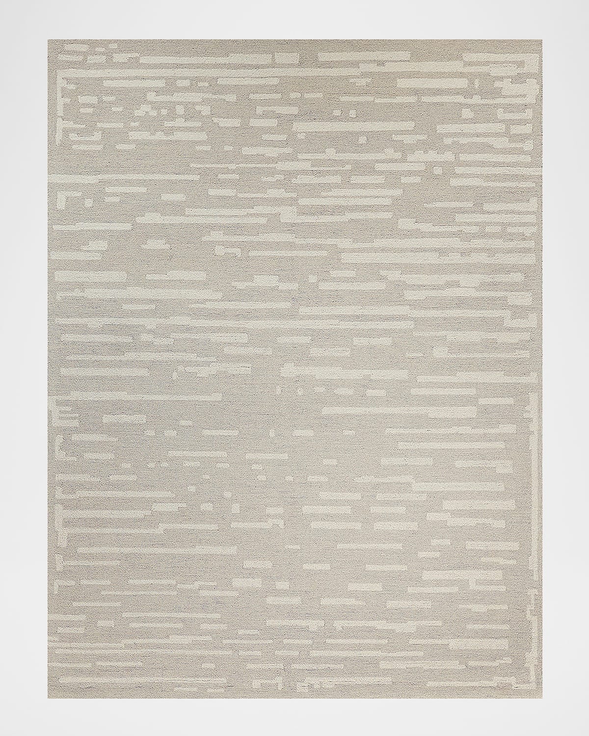 Exquisite Rugs Carmel Hand-tufted Rug In Silver/ivory