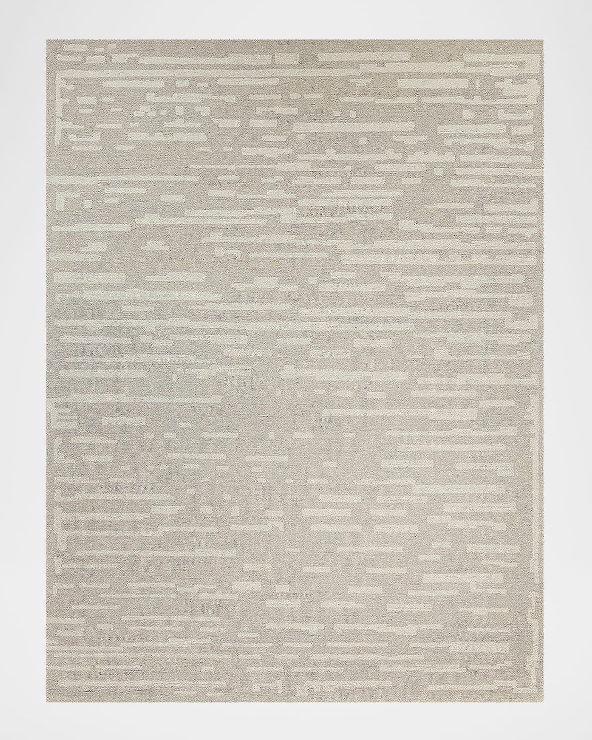Exquisite Rugs Carmel Hand-tufted Rug In Silver/ivory