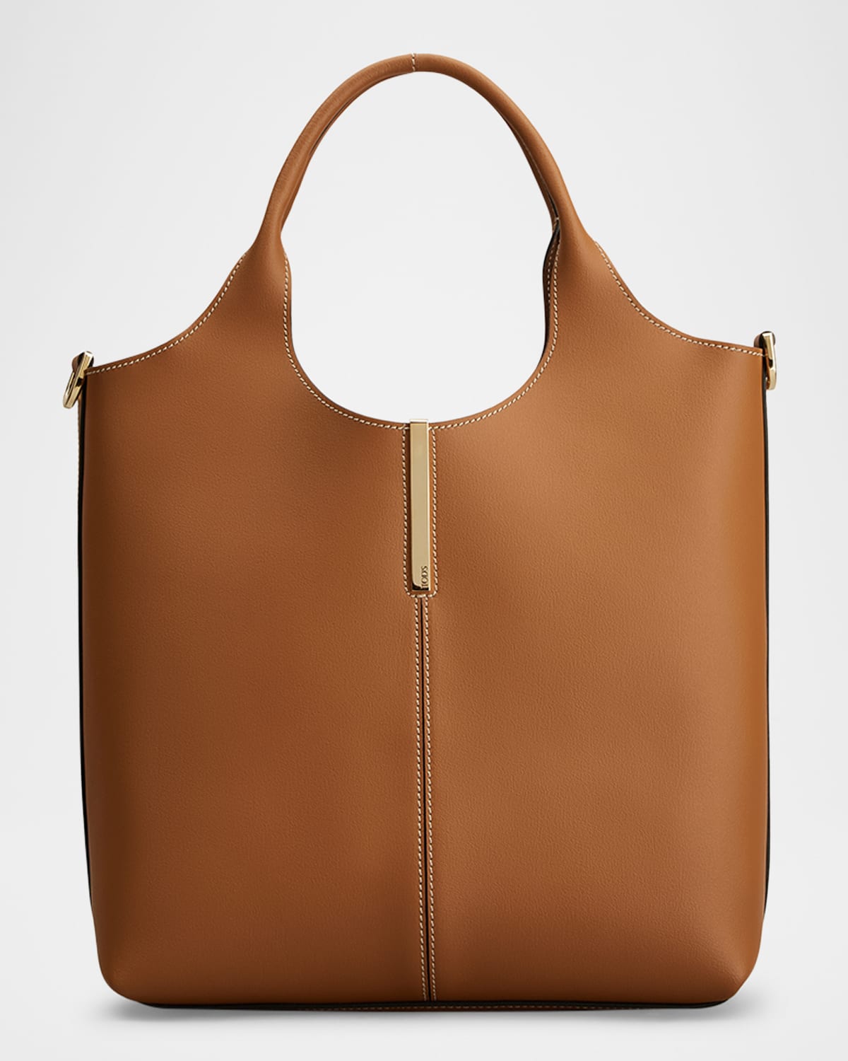Tod's Small Leather Top-handle Bag In Kenia Scuro